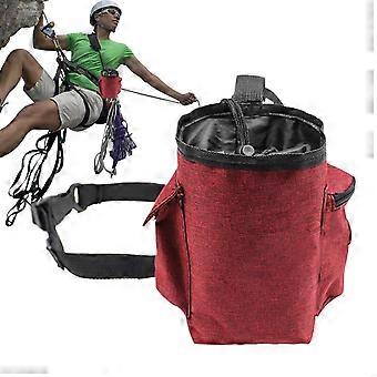 Climbing Chalk Bag with Zipper Pocket and Adjustable Waist Belt for Gymnastics and Weightlifting