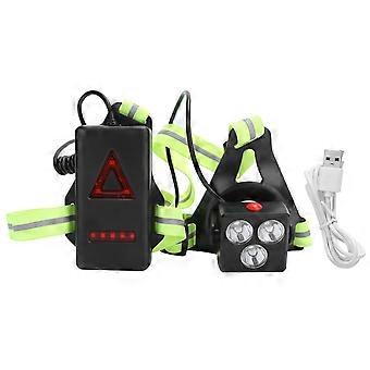 LED Night Running Lights USB Charging Chest Lamp Safety Warning Light for Outdoor Camping Hiking