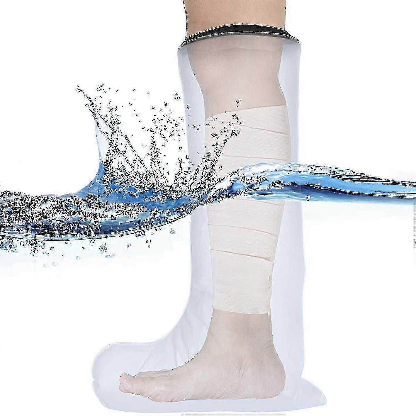 Waterproof leg protector for showering with cast cover