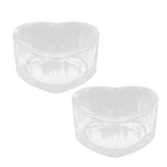 Glass Cage Hamster Bowl for Pet Food and Water 2Pcs Transparent Bowls