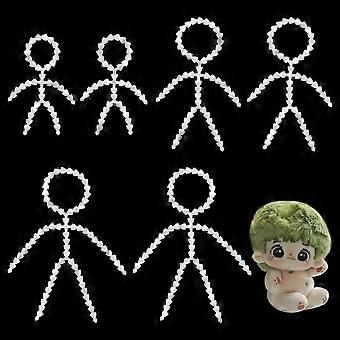 6pcs Movable Skeleton Puppet Body Figure Frame Full Body Model Soft Making Limbs and Head Joints for Teddy Bear Making DIY Crafts