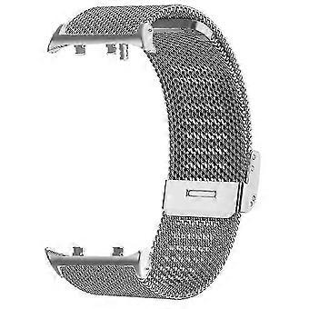 Sort milanesisk metalnet urrem kompatibel med kompatibel witherunner D2 - reservearmbånd