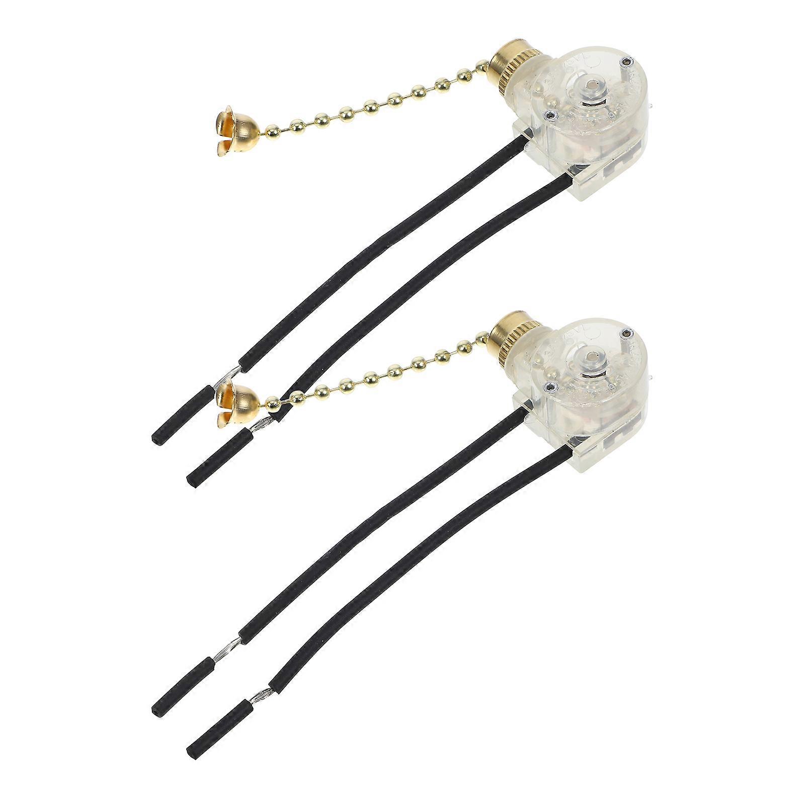 2Pcs Pull Chain Light Fixture Switch Replacement Ceiling Light Pull Chain Switch Lamp Pull Switch Accessory