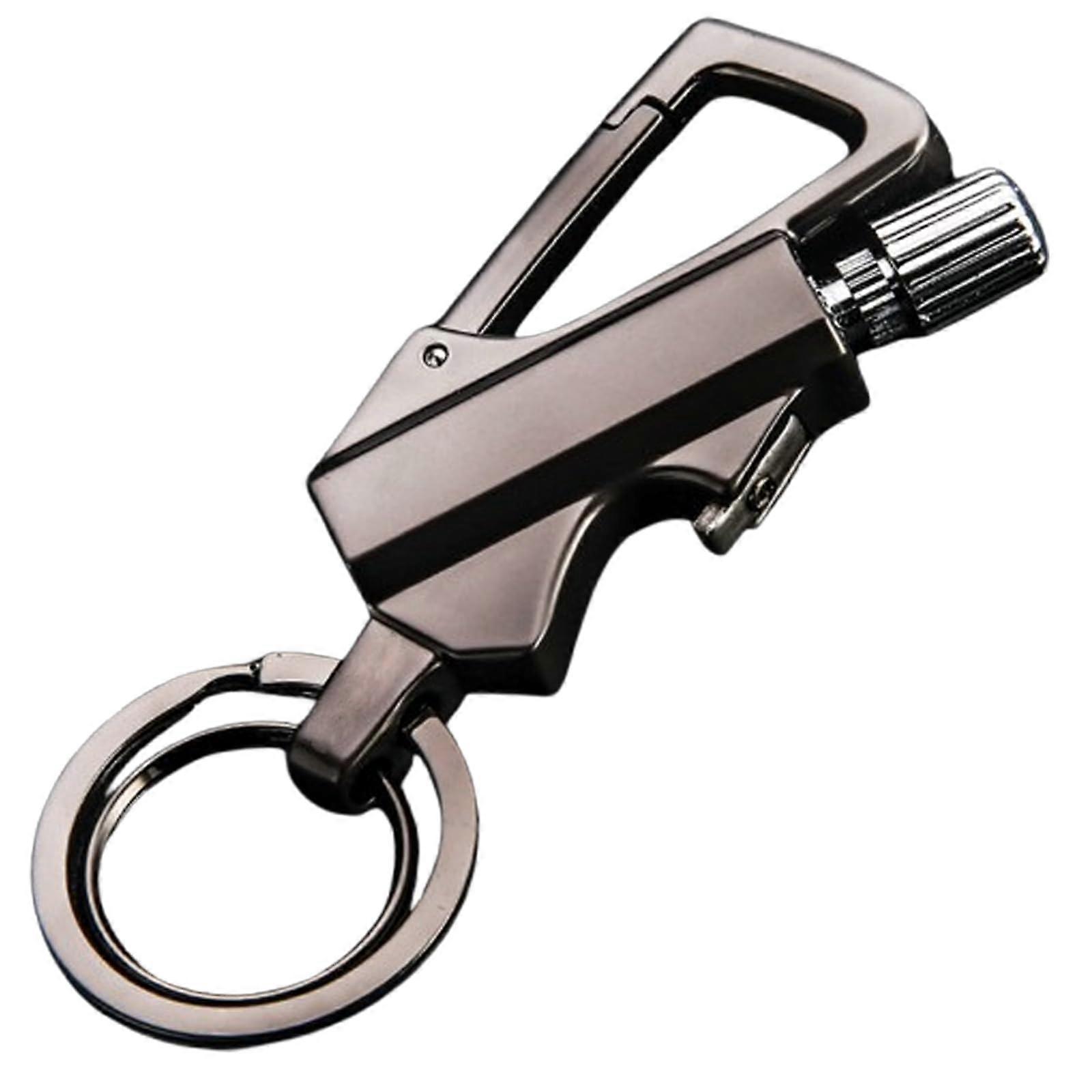 3in1 Refillable Torch Lighter with Windproof Ignition, Keychain Multitool for Outdoor BBQ and Camping