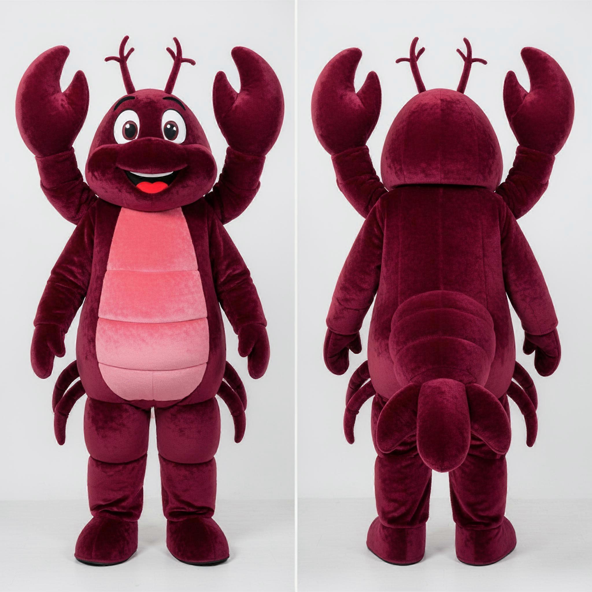 MASTICOT Maroon Tuxedo Lobster Mascot