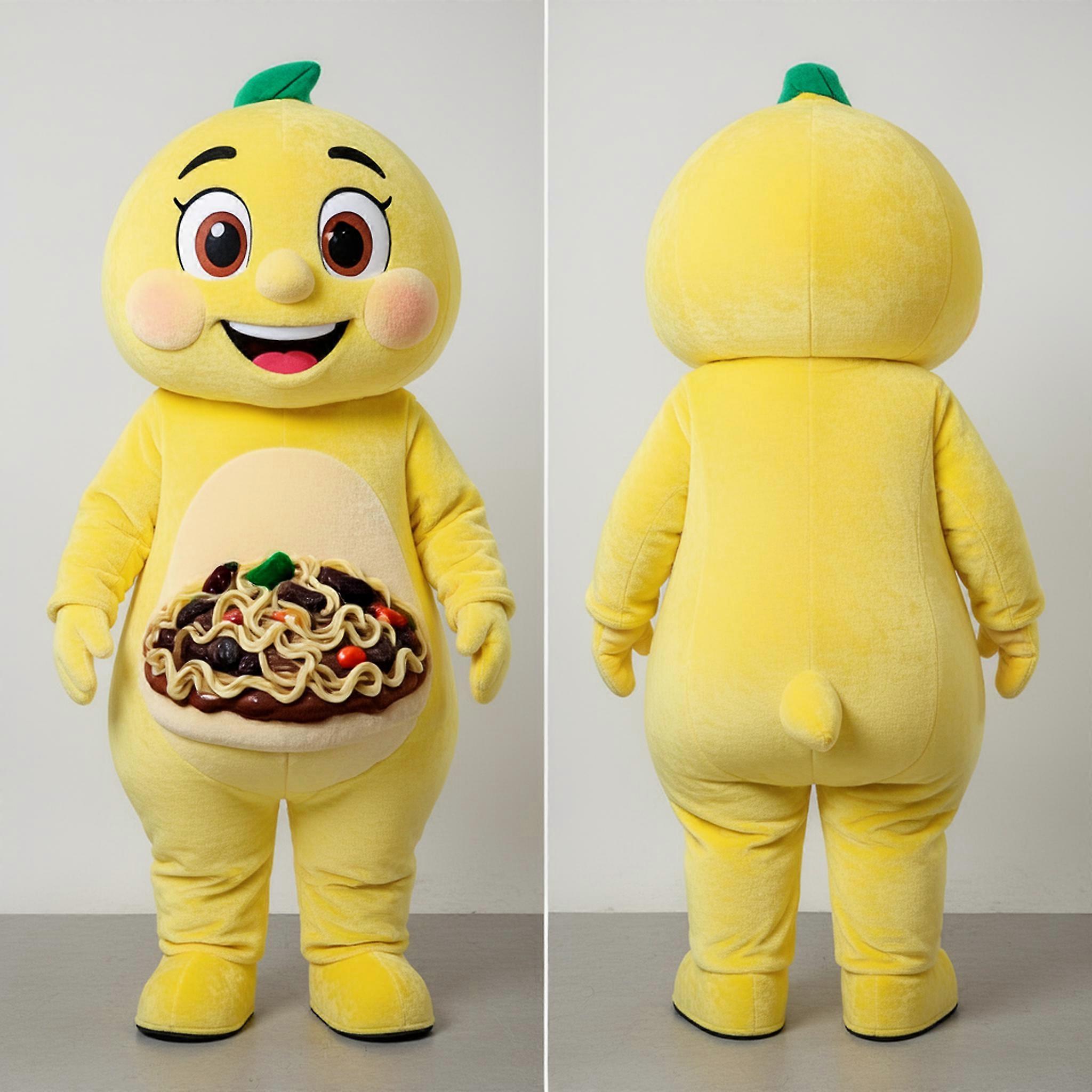 MASTICOT Velvety Yellow Beaming Beef Stroganoff Mascot