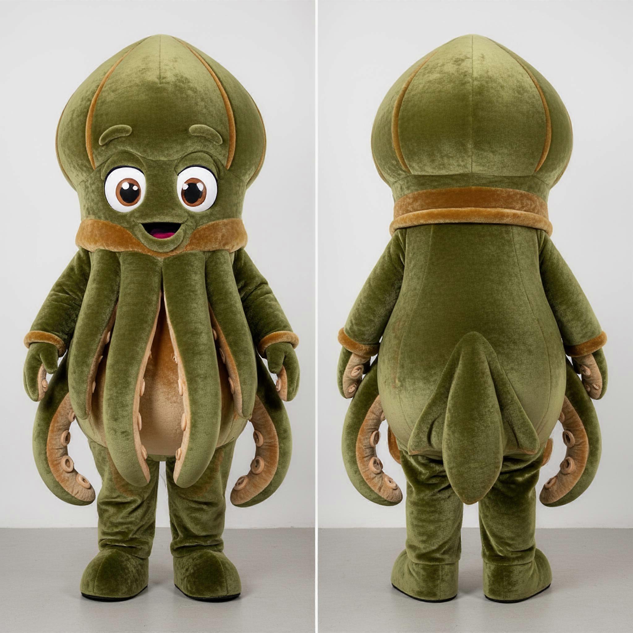 MASTICOT Olive Green Elegant Fried Calamari Mascot