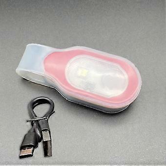 1 Set Clip-On Bike Backpack Warning Lamp Mini Rechargeable Magnetic Silicone Led Safety Light For Outdoor Sport Camping Hiking