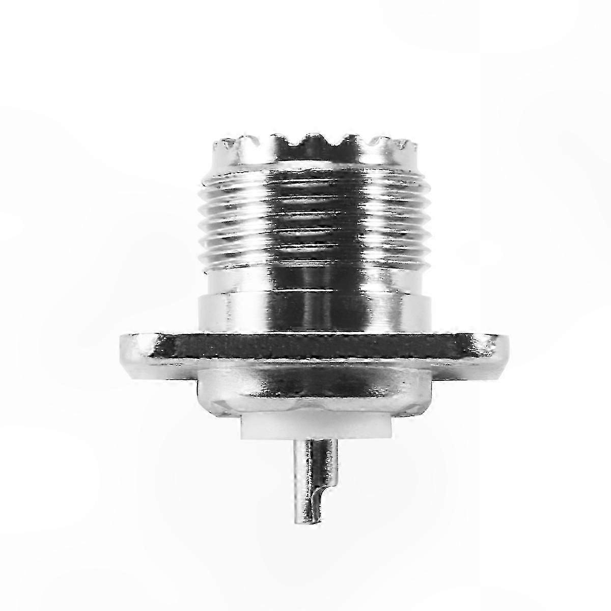 RF Connector UHF Female SO239 Deck Mount Flange Panel Chassis Solder Cup