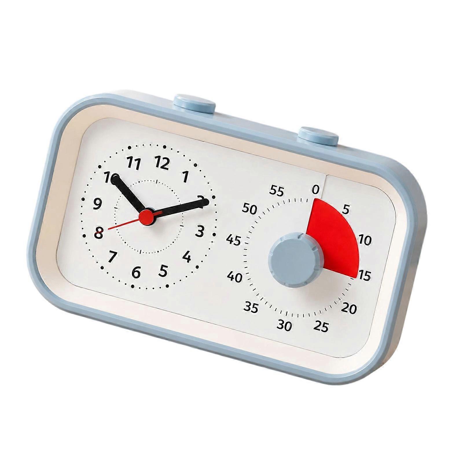 Visual Routine Desk Clock for Students, Alarm Clock with Clear Time Display for Homework, Reading and Study Practice  B