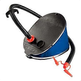 Foot pump with 2 adaptable nozzles