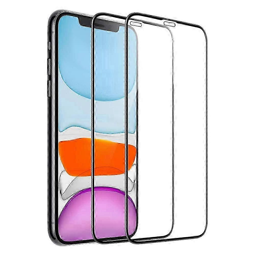 2-pack iPhone XR Tempered Glass Full Coverage Screen Protector