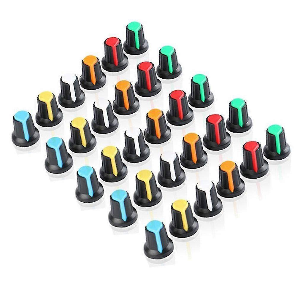 120pcs Potentiometer Knob Kit Plastic Knobs Cap 6mm Diameter Shaft Hole Potentiometer Knobs Caps