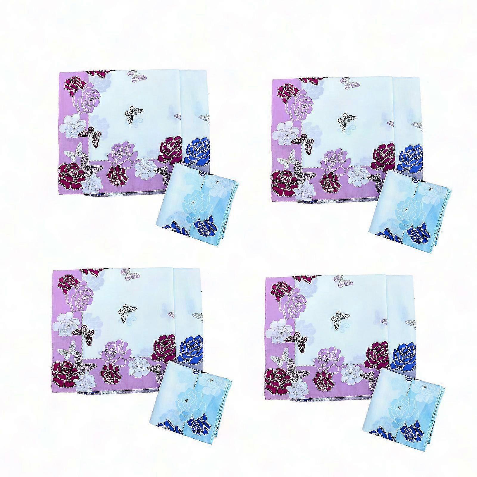 Wedding Floral Pattern Pocket Square Handkerchief