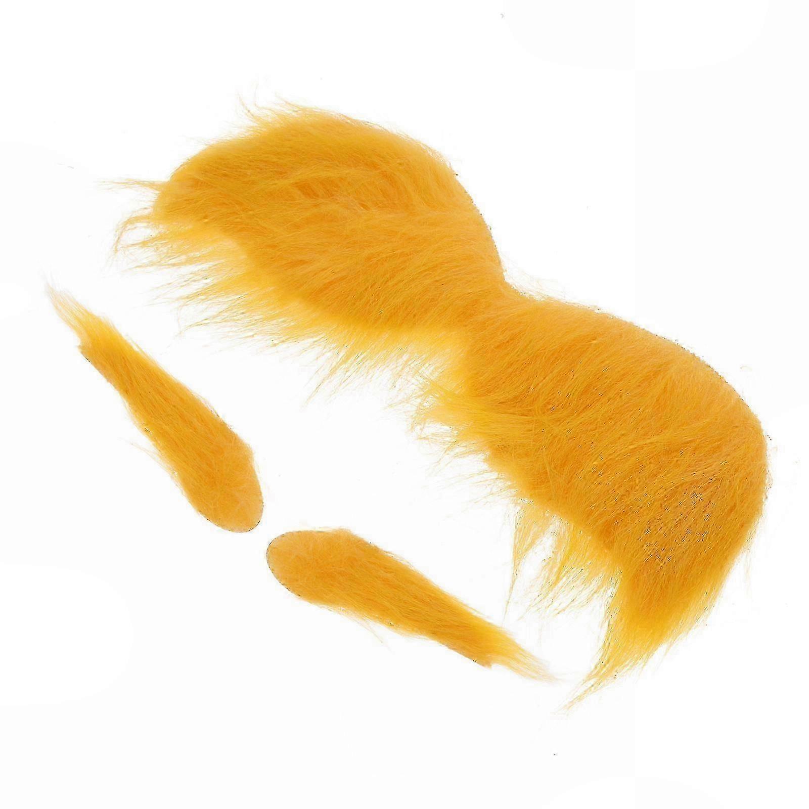 Cosplay Performance Decoration Yellow Fake Beard Set - 1 Set