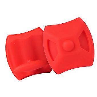 Push up Handle Fist Press Trainers with Inner Hand Contact, Pair of Exercise Platforms for Wrist Stability and Combat Conditioning  Red