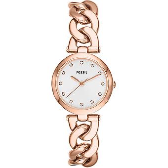 Fossil olive Watch for Women Analog Quartz with Stainless Steel Bracelet In Gold Plated ES3392