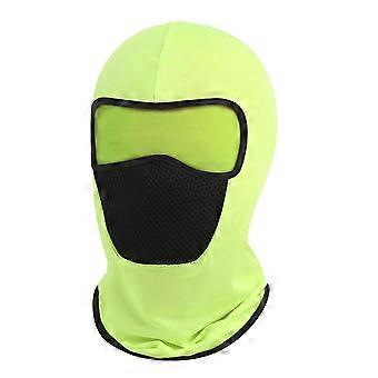 Outdoor ski face mask with filter mesh, breathable hood, all-season riding mask, motorcycle warm headgear, military green - L (58-60cm)950