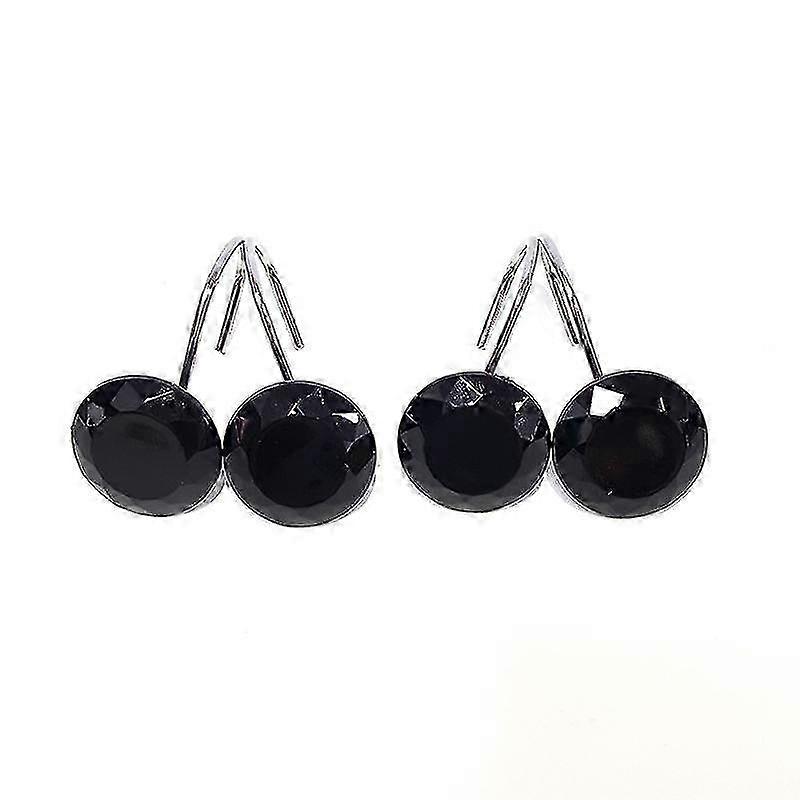 Elegant Chrome Shower Hooks Rhinestone