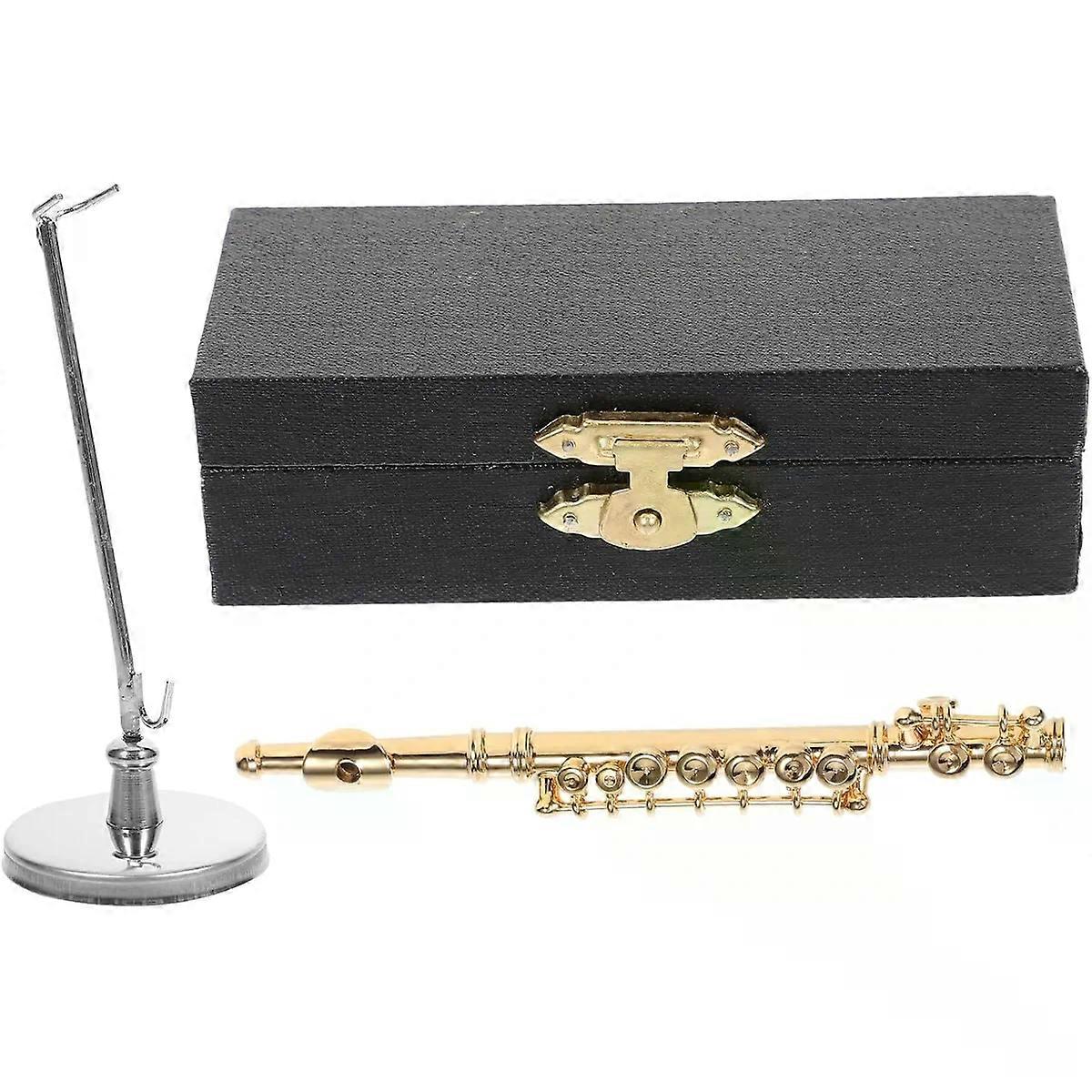 Copper Flute Model Miniature Realistic Ornament