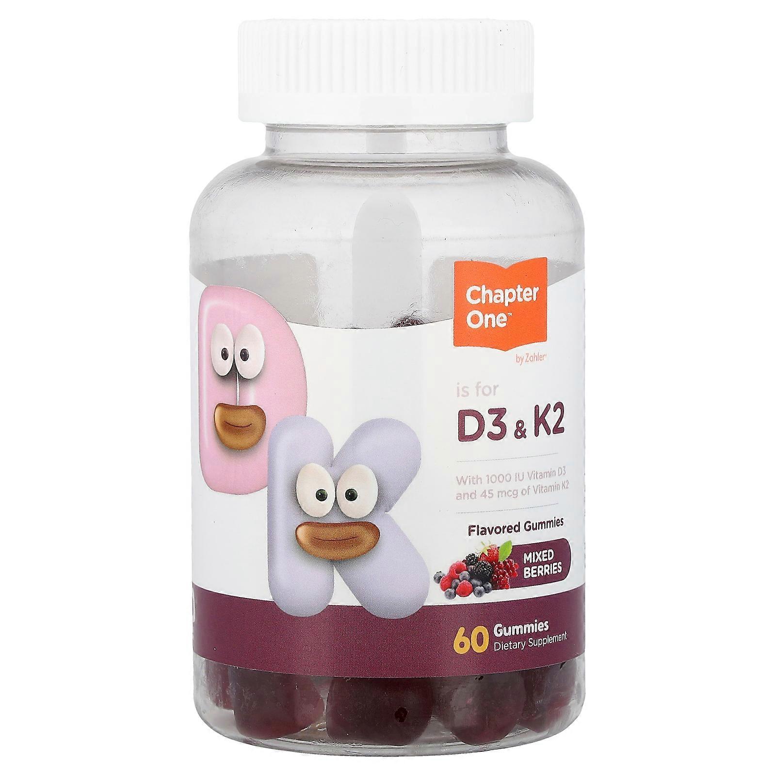 Chapter One, D3 & K2, Mixed Berries, 60 Gummies
