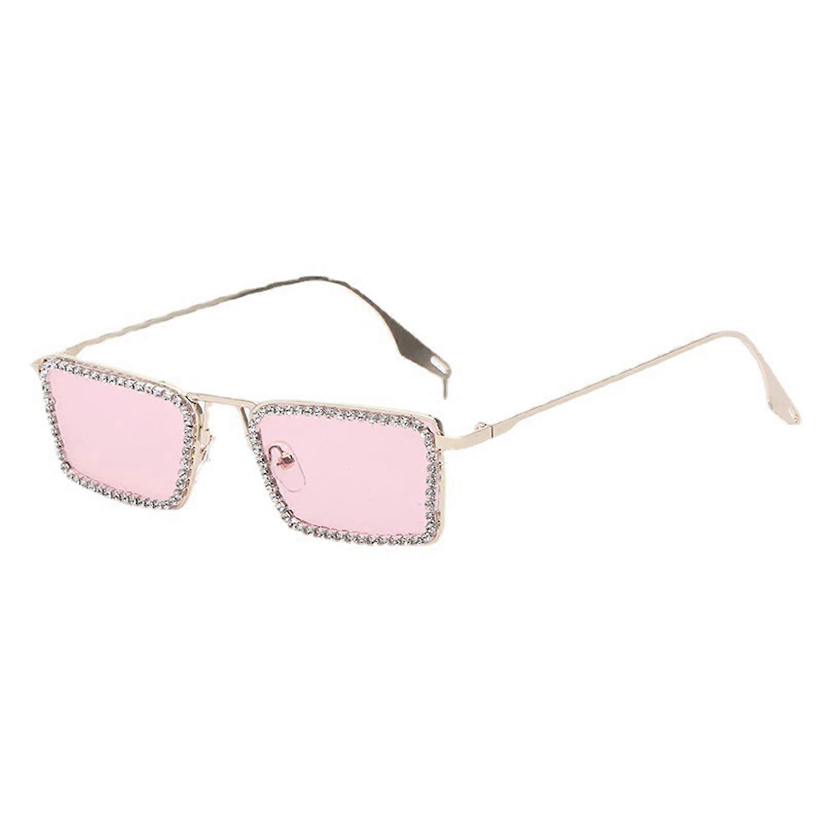 UV400 Rhinestone Square Sunglasses