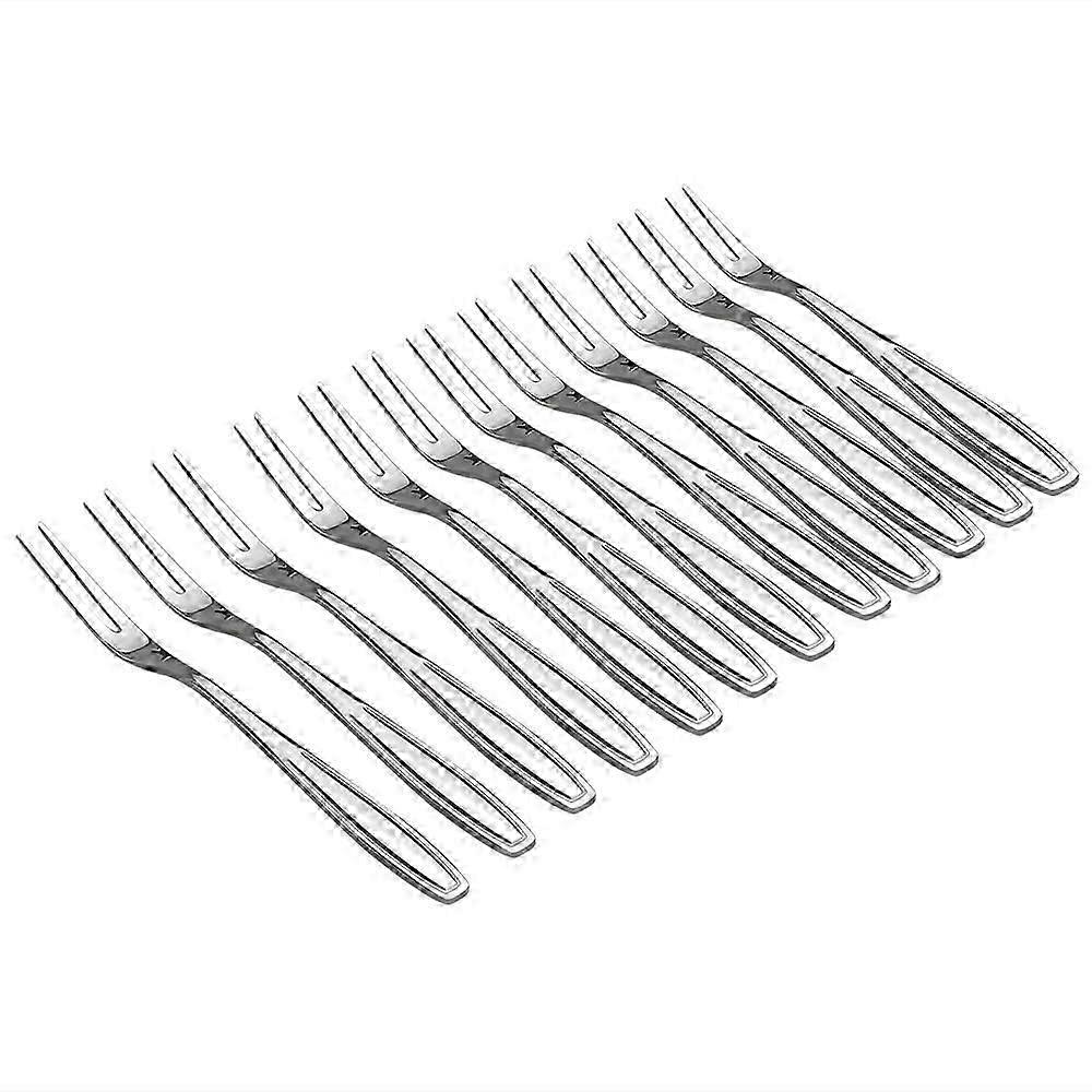 Stainless 2-Prong Mini Dessert Forks
