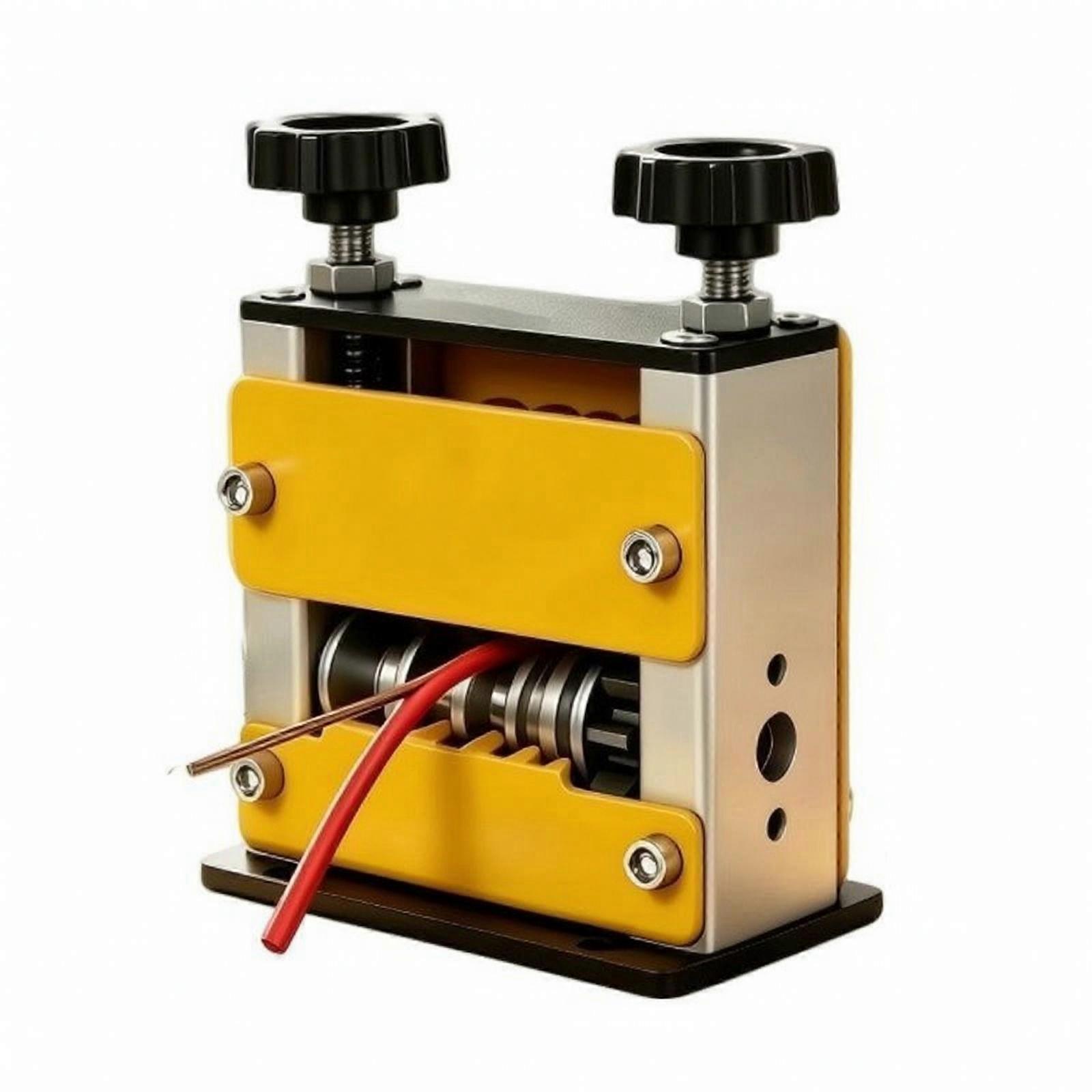 Wire Removing Machine with Hand Crank | Compact Metal Body, Adjustable