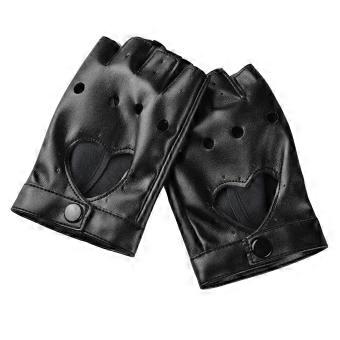 New Fashion PU Leather Fingerless Dance Glove Gothic lolita Jazz Style Cosplay Mittens Dance Mittens