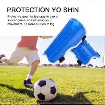 1Pair Kids Soccer Scheenbeschermers Voetbal Gewatteerde Kniebeschermers Beschermende Uitrusting Jeugd (Blauw)