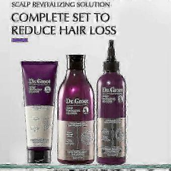 Dr Groot Scalp Revitalizing Solution with Thickening Oil, Shampoo & Conditioner Combo (250ml/385ml) - Advanced Hair Breakage Reduction_sh1