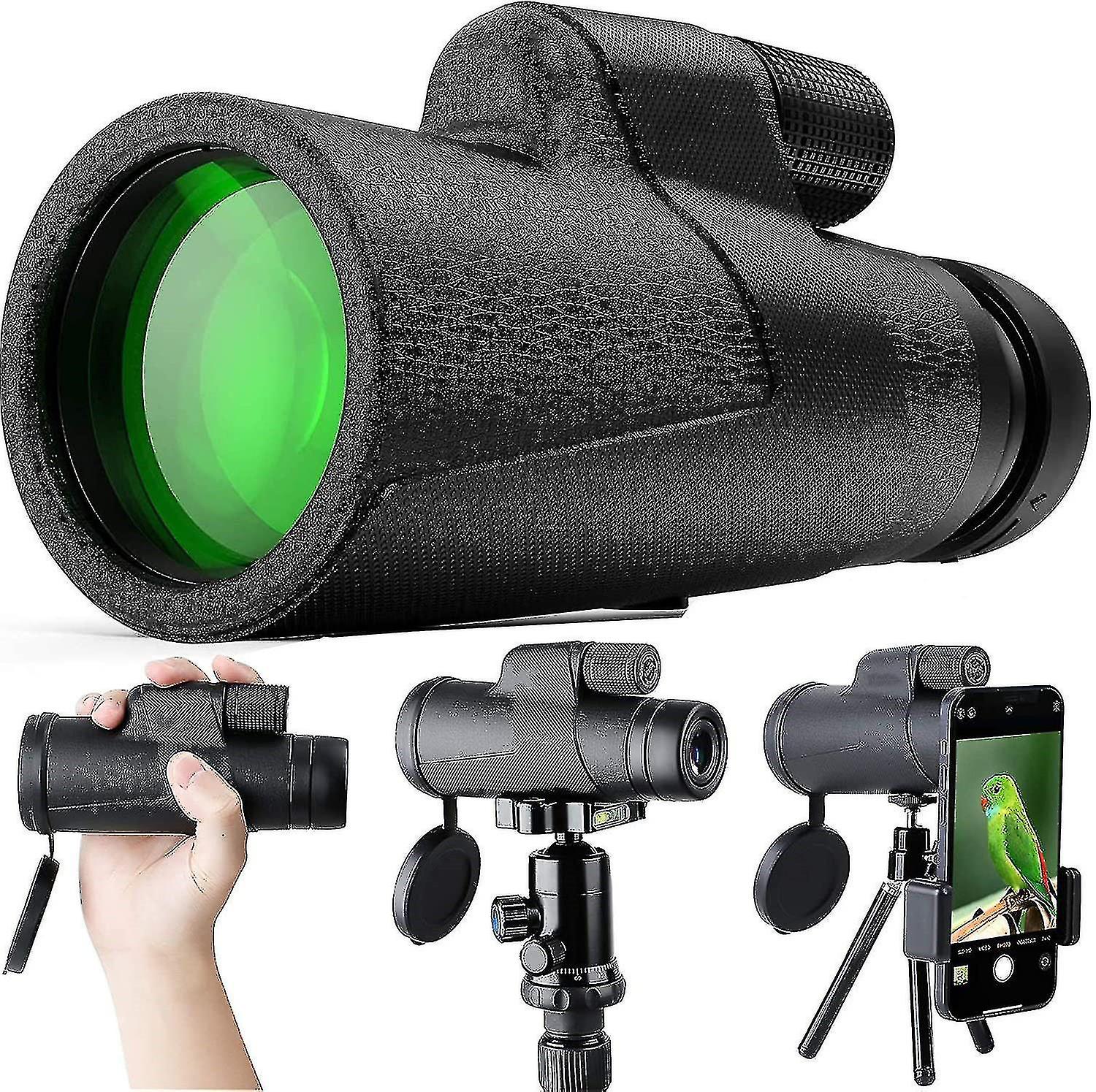 12x50 Monocular Telescope,high Power Hd Monocular With Smartphone Hold