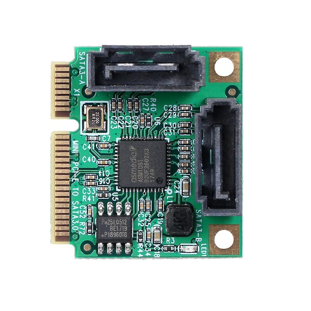 Mini Pci-e To 2 Ports Sata3 Adapter Card Sata3.0 Expansion Card