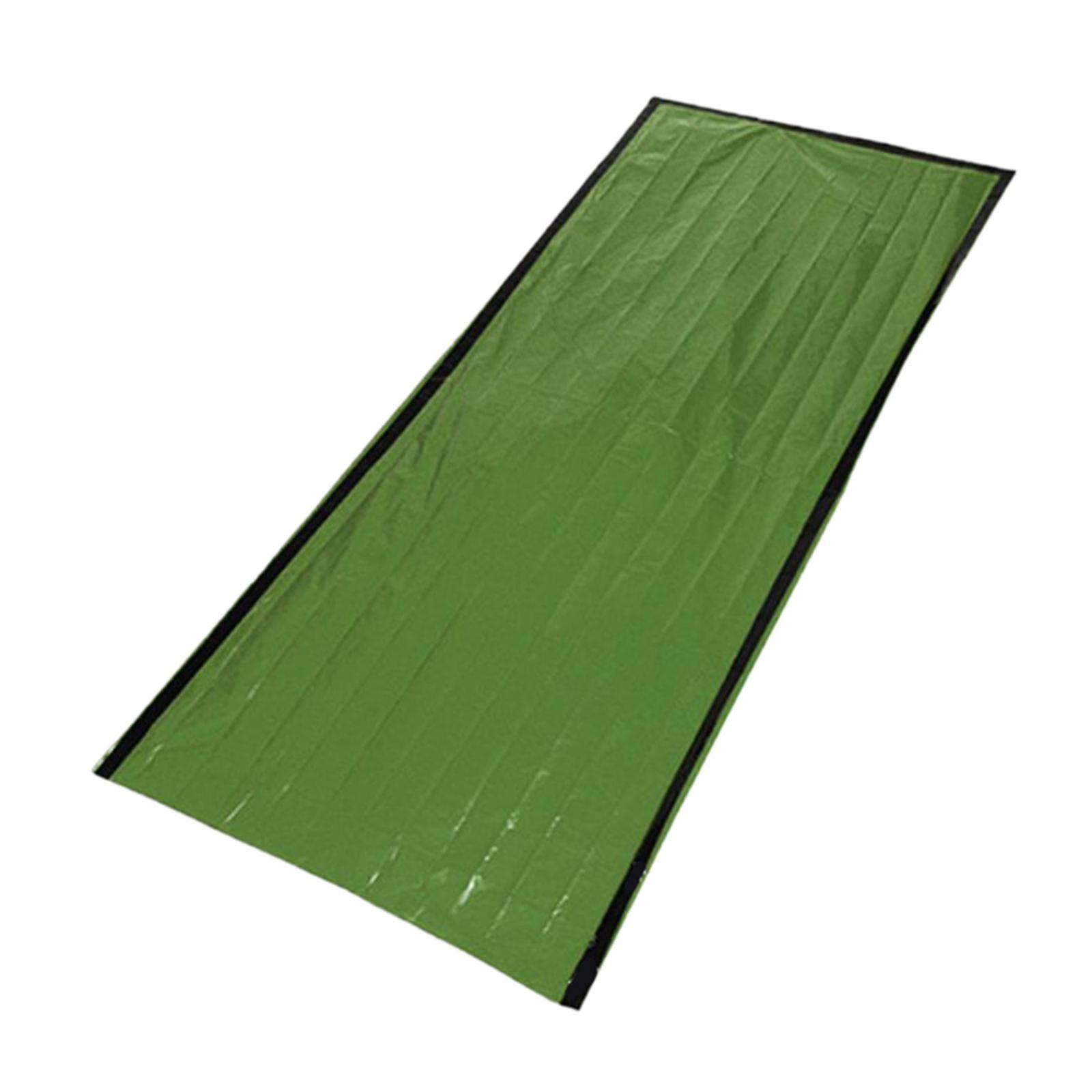 Utomhuscamping Termisk sovsäck Nödöverlevnadsfilt Grön