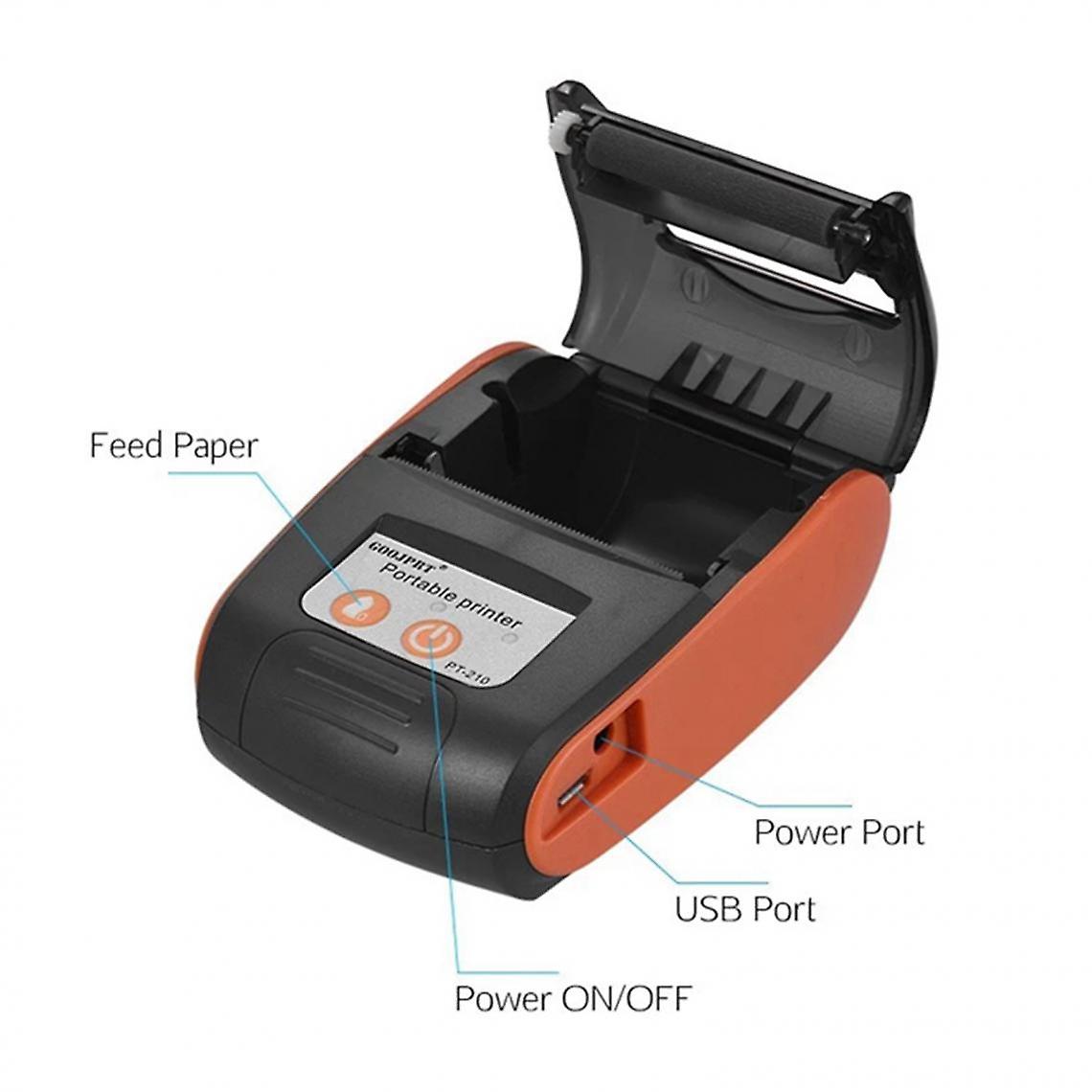 Dc 12v/1a Wireless Bluetooth Thermal Receipt Printer For Windows Pos Printer, Built-in 1500mah Battery