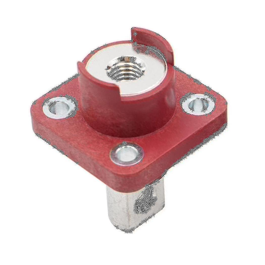 200a Square Shaped Wall-through M8 M6 Thread Busbar Type Terminal Bolt(red)