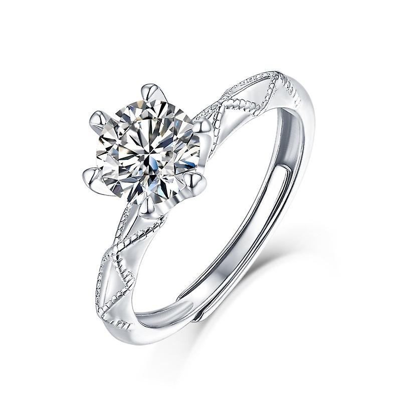 S925 sølv Moissanite ringsett