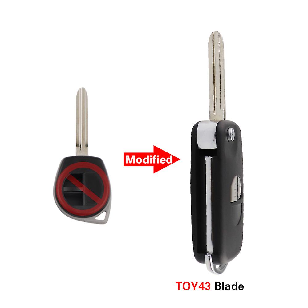 For Suzuki Swift Grage Vitara Alto Igins Sx4 Vauxhall Agila 2 Button Flip Folding Remote Car Key Shell Case Cover Fob