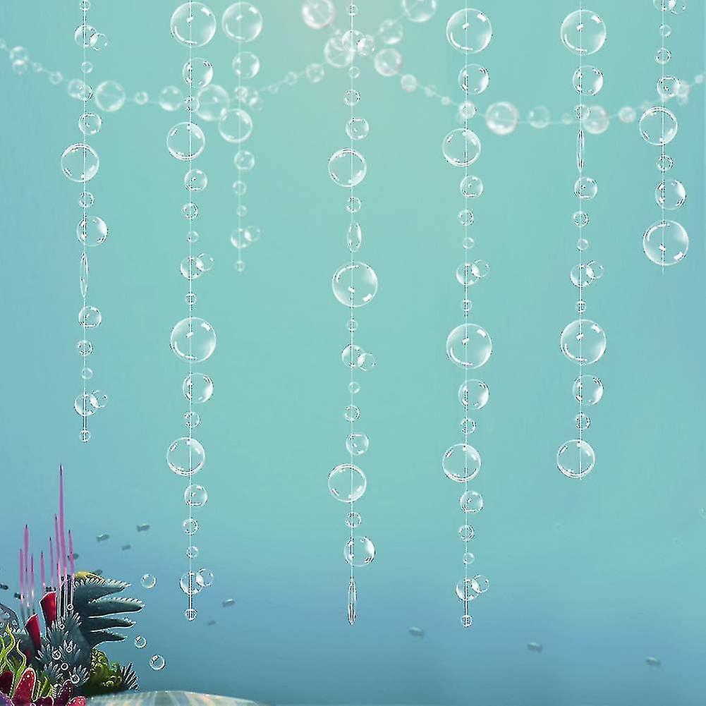 Flat Seabed White Bubble Garland Is Suitable For Little Mermaid Party Decoration. Transparent Floati