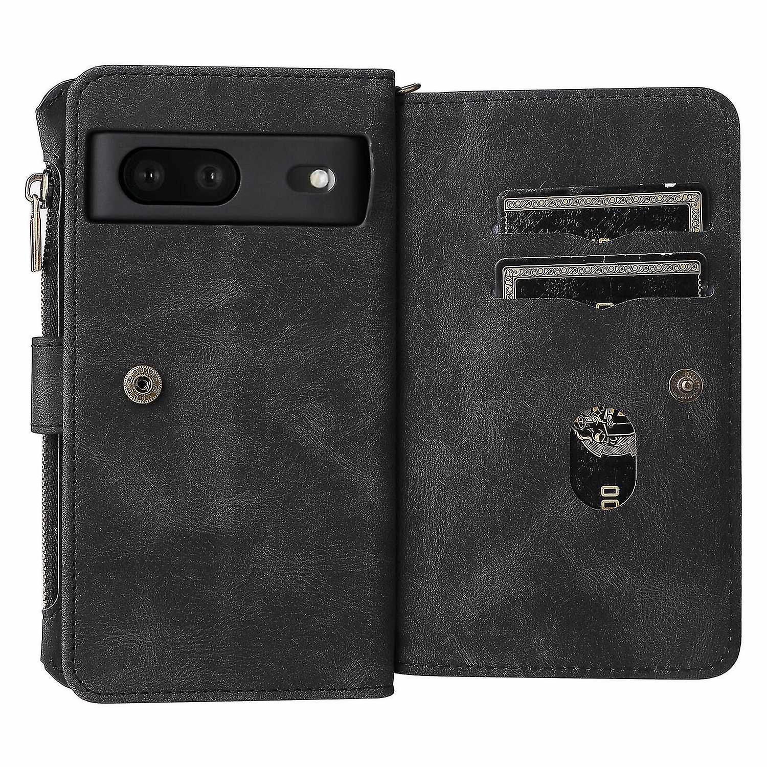 Case For Google Pixel 7 5g Anti-scratch Zipper Pocket Pu Leather Cover Credit Card Holder Shockproof