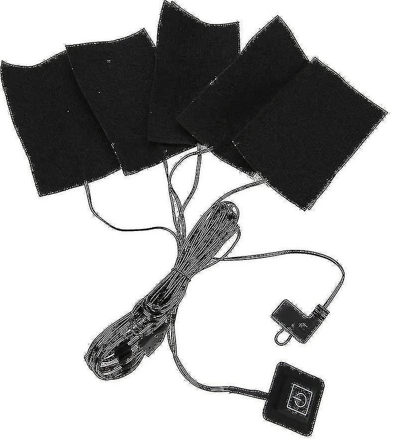 Usb Heater Pad With 5 Heater Pads, Electric Cloth Heater, Adjustable Temperature Warmer Tool For Nec