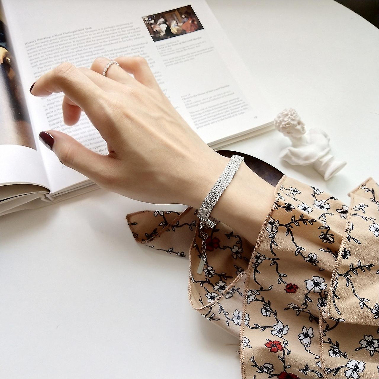 S925 Silver Four-layer Zircon Bracelet