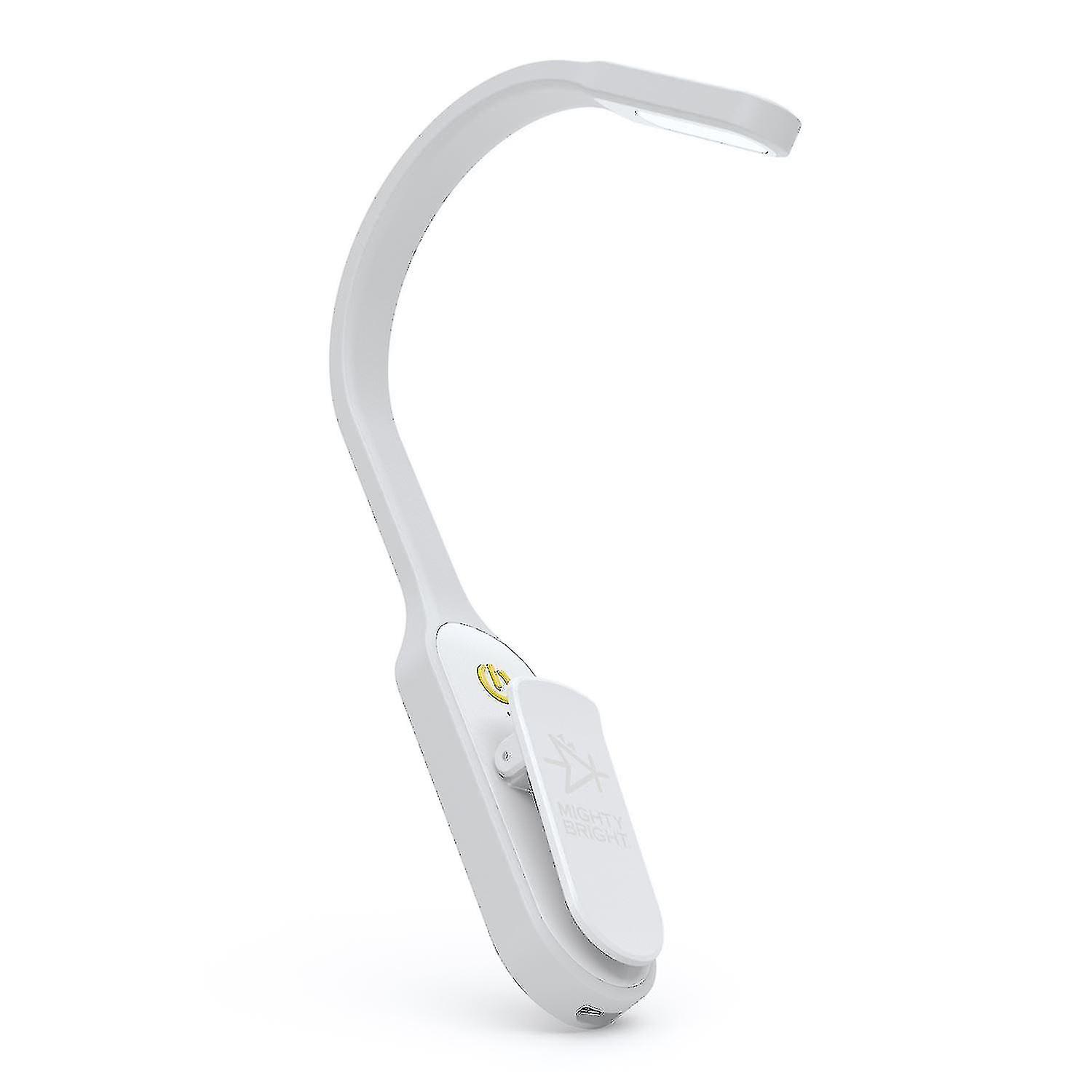 Mighty Bright Recharge 2 Led Clip On Book Light Ricaricabile con cavo micro USB in dotazione, vari colori Bianco