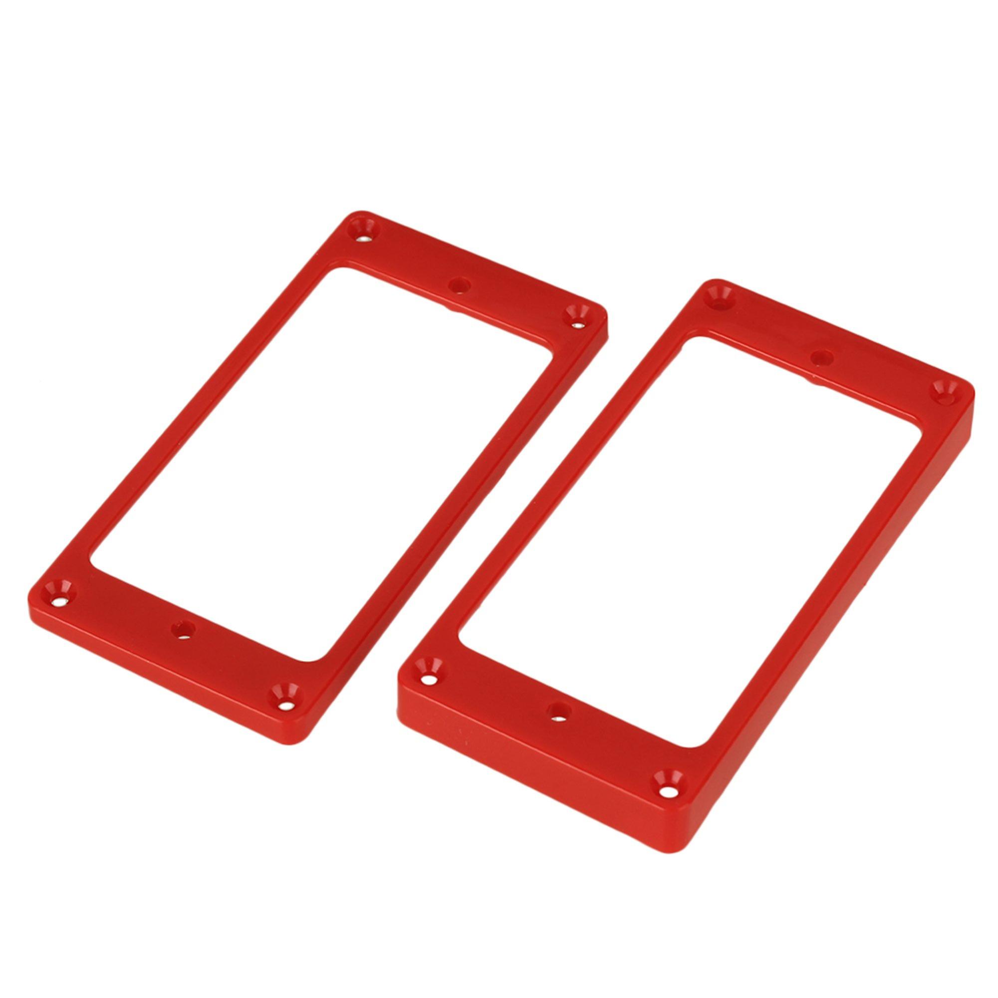 2 Pieces 90x45mm Red Arc-shaped Bottom Guitar Pickup Frame for Electric Guitar