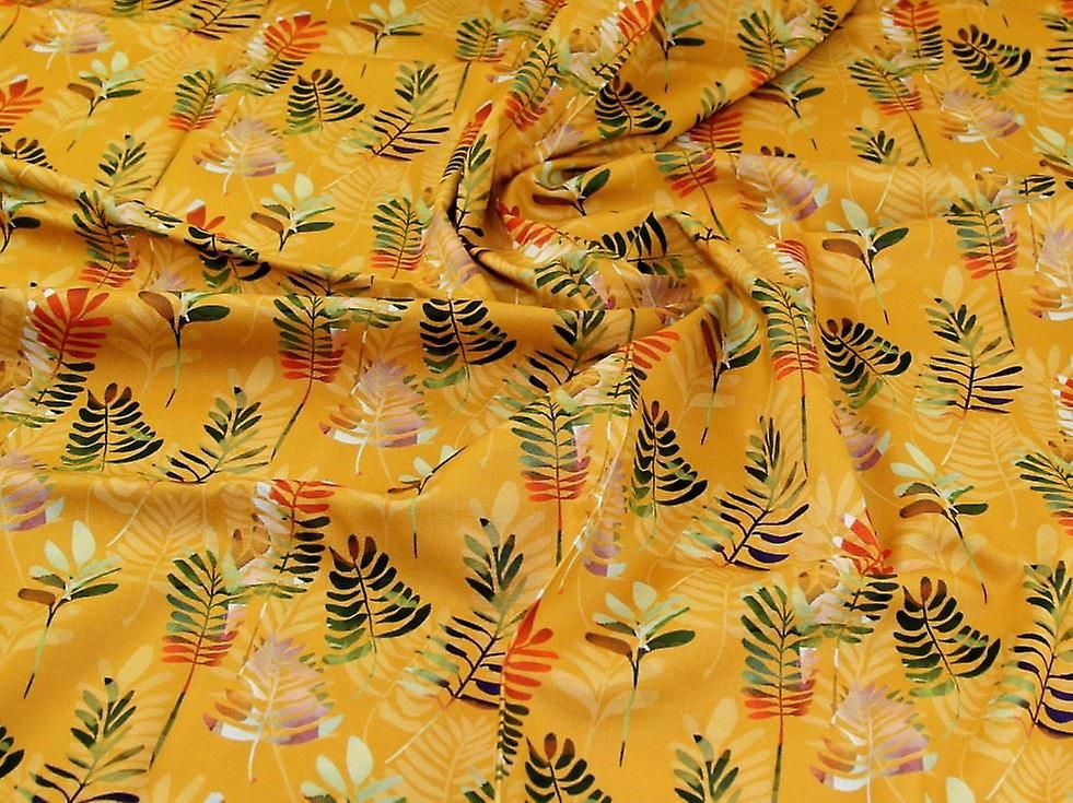 John Louden Cotton Canvas Fabric Ochre - per metre