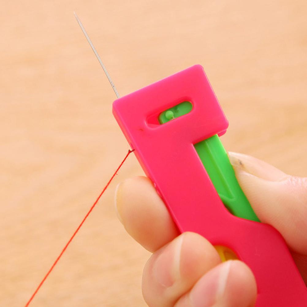 6pcs Plastic Automatic Needle Threaders Sewing Tool 6.9x2cm