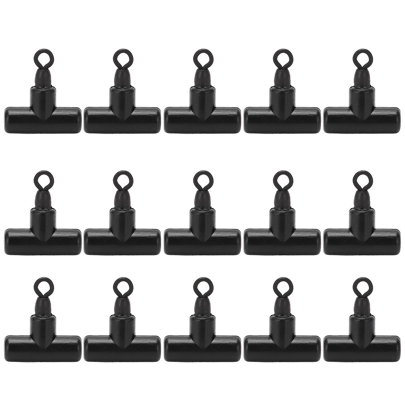 15Pcs T Shape Fishing Swivels 3 Way Connectors Cross Rolling Swivels Fishing Accessories