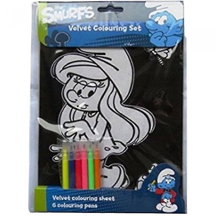 The Smurfs Velvet Colouring Set