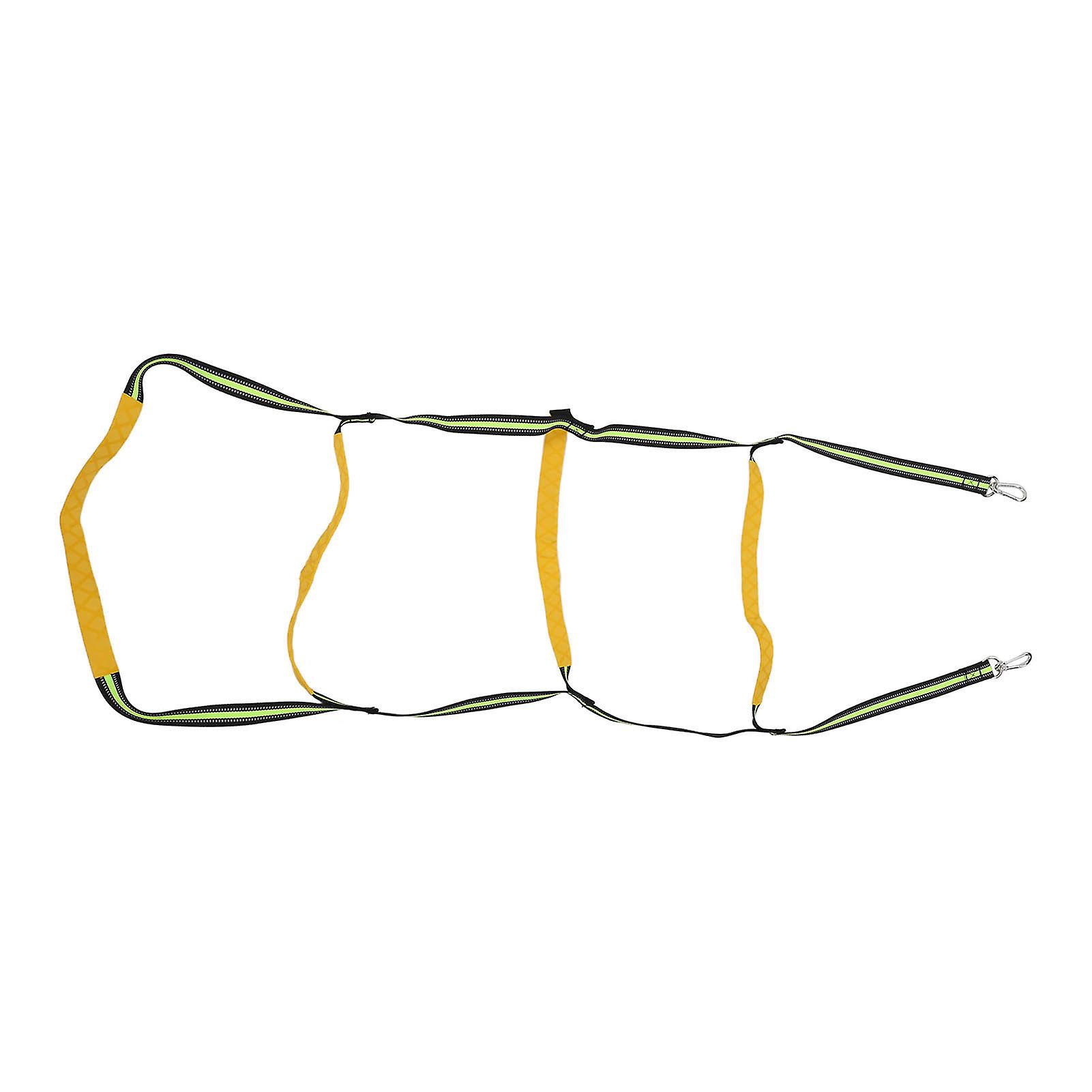 Boarding Rope Ladder 4 Steps Foldable UV Protection Reflective Rope Marine Rope Ladder with Stainless Steel Hooks