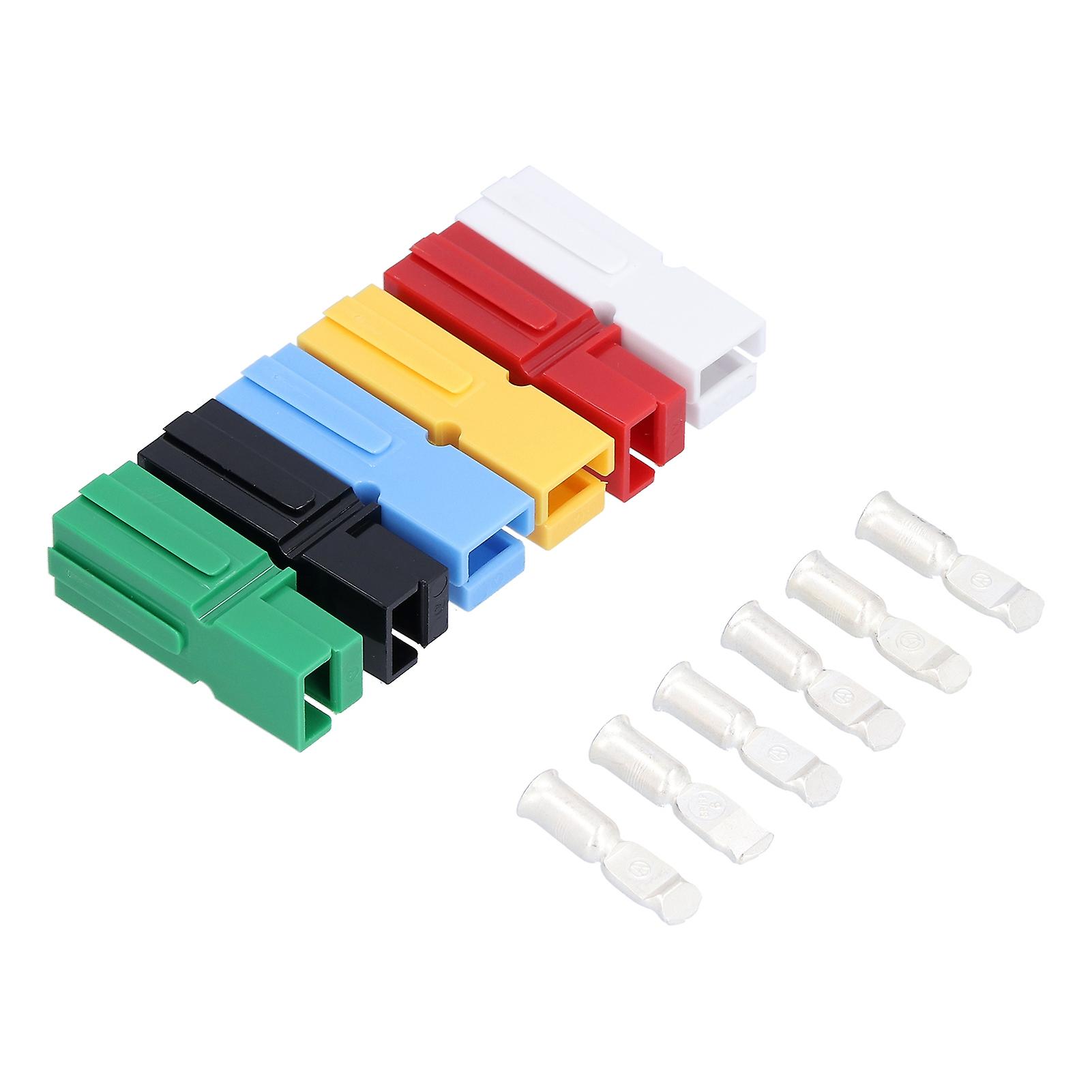 Rankomu Electronic Component Battery Connectors, 3 Pairs Silver-Plated Brass Terminals, Modular Power Supply, 75A, Electronic Component Pack